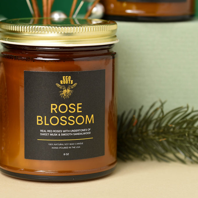 cruelty free candle rose blossom