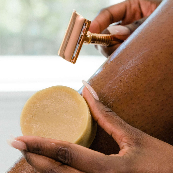 Shaving soap, reusable razor