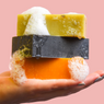 image of 3 soap bars held in hand