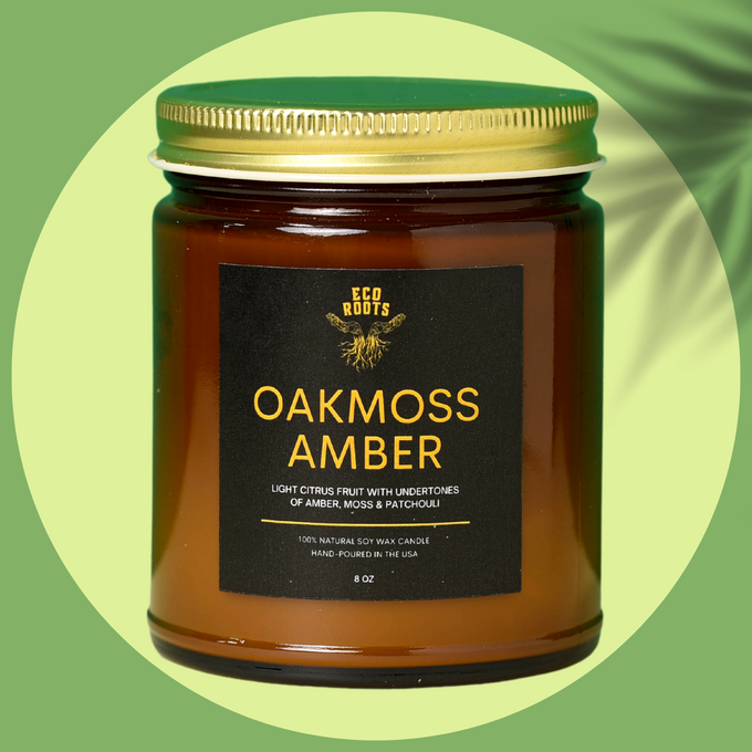 oakmoss amber cruelty-free candle