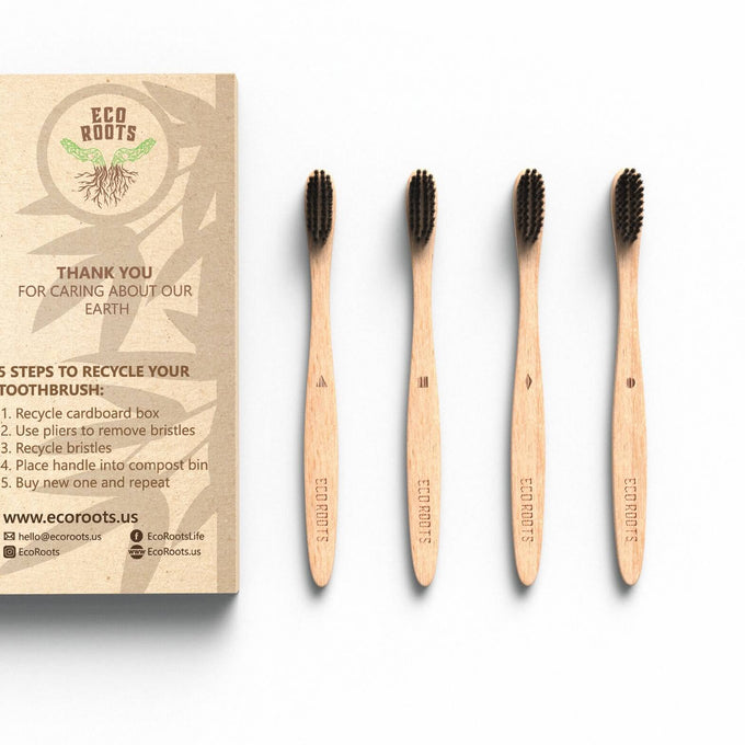 Wholesale Bamboo Toothbrush - Set of 4