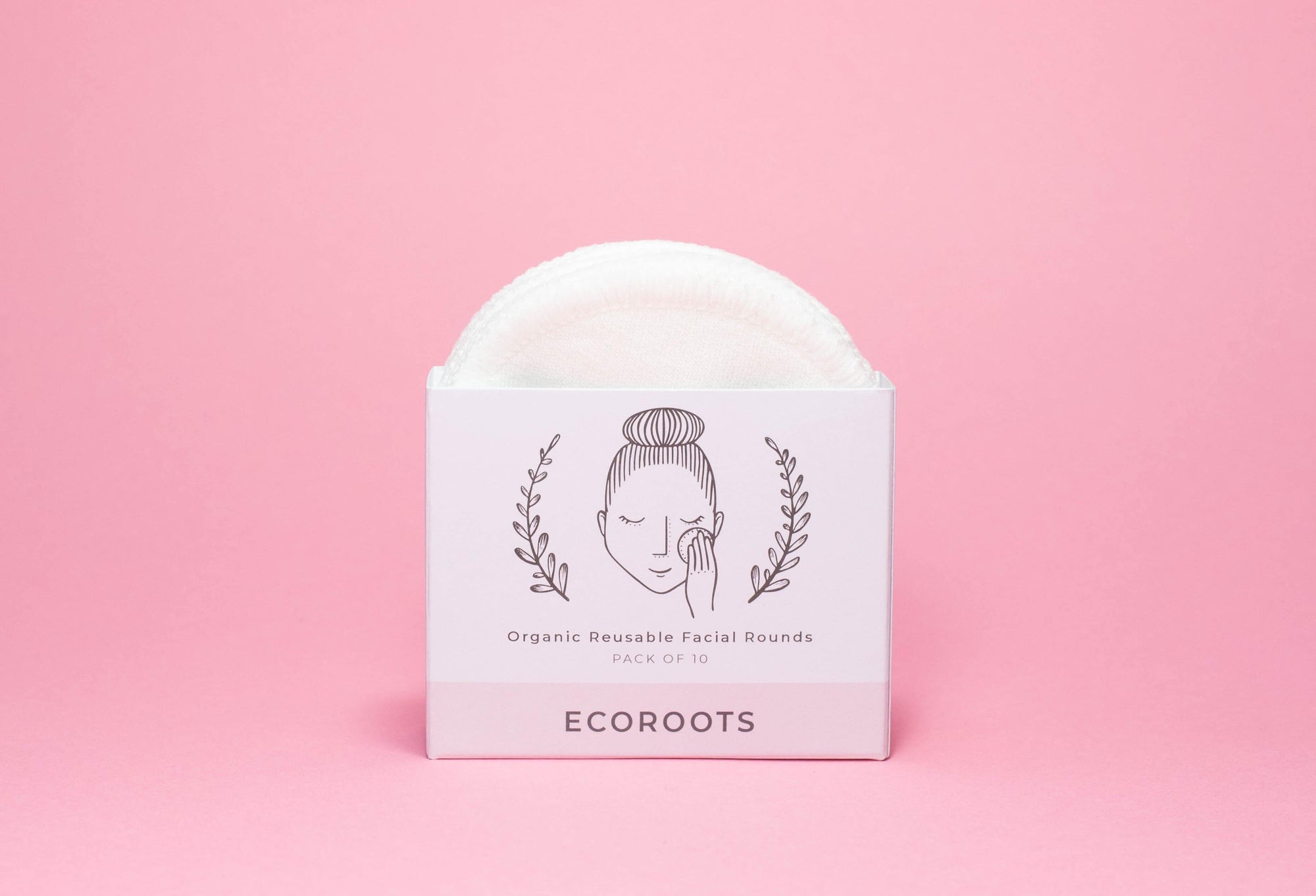 Organic Reusable Cotton Rounds Set of 10 EcoRoots